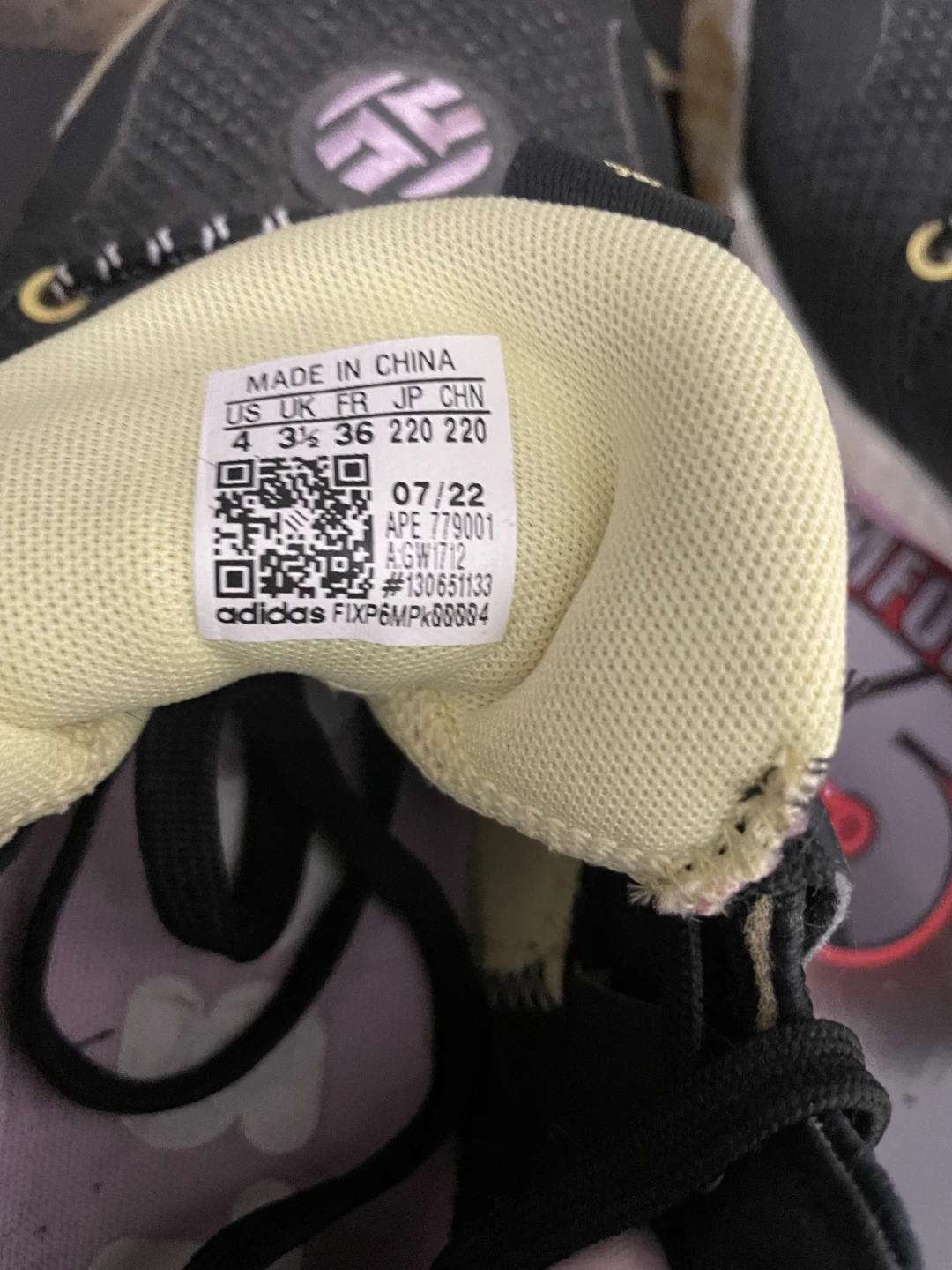 Like New Men's adidas Harden Vol. 6 'Black Marbled - photo 3