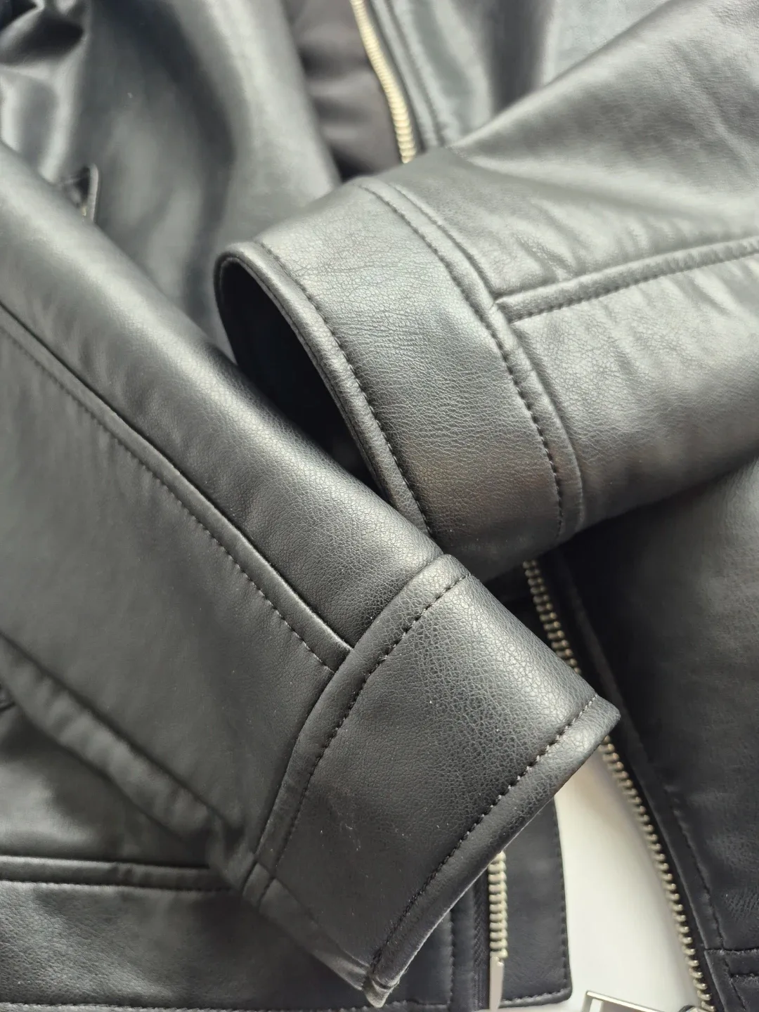 ZARA Faux Leather Moto Jacket - photo 5