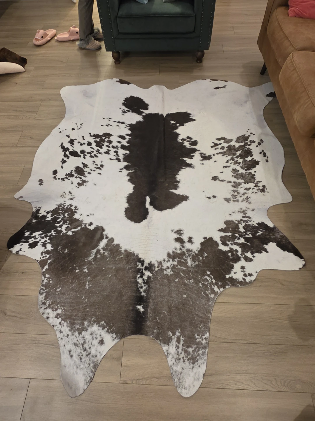Cowhide Area Rug - Black and White - photo 4