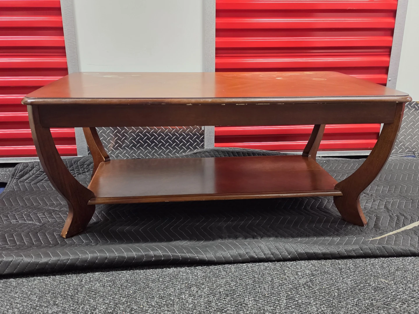 Wooden Coffee Table with Lower Shelf
