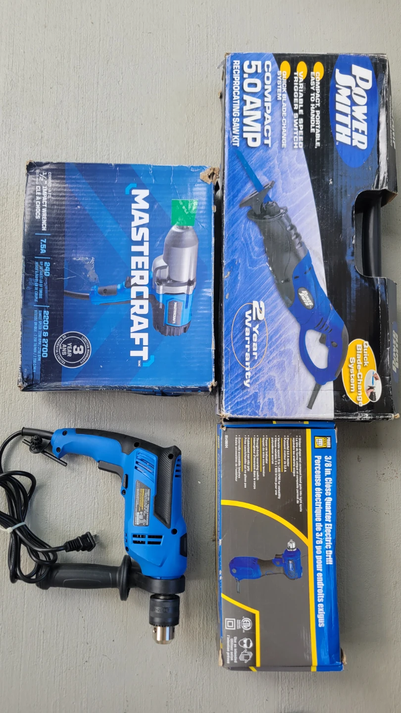 NEW Mastercraft & Power Smith Power Tools-$40 each