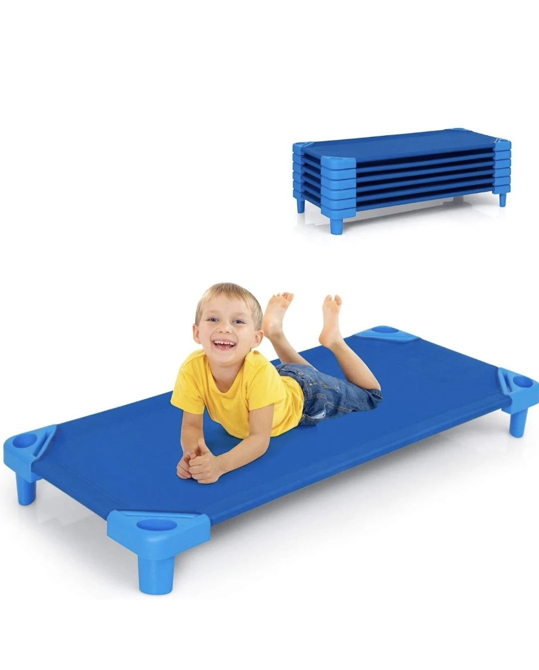 Six kids blue color  nap beds