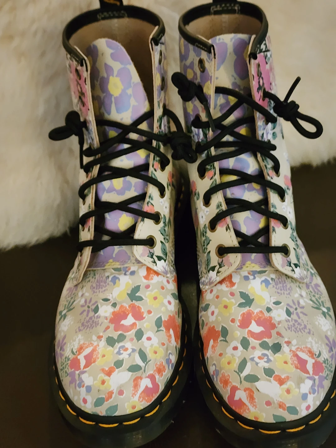 Dr. Martens 1460 Pascal Floral Mash Up Boots - Size US Women's 9 - photo 2