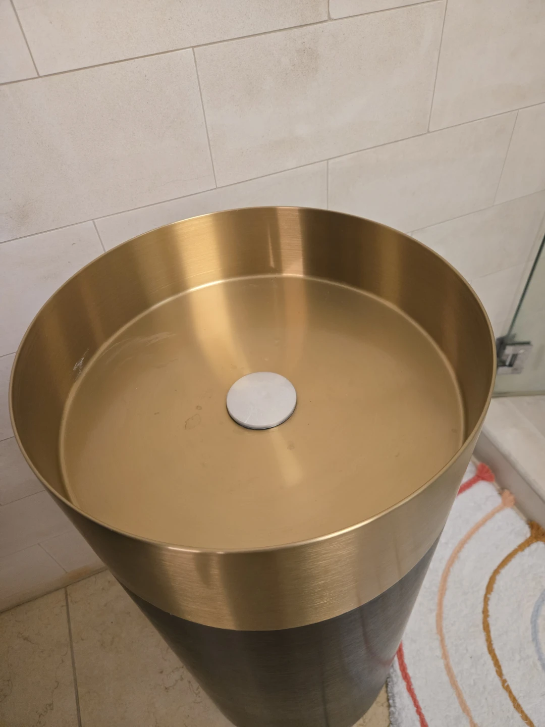 Pedestal Sink - Brass and Black Finish - photo 4