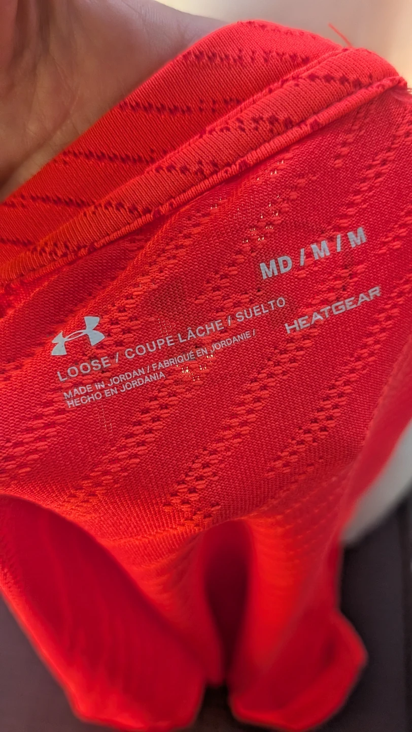 Men's Underarmour reddish orange shirt MEDIUM - photo 5