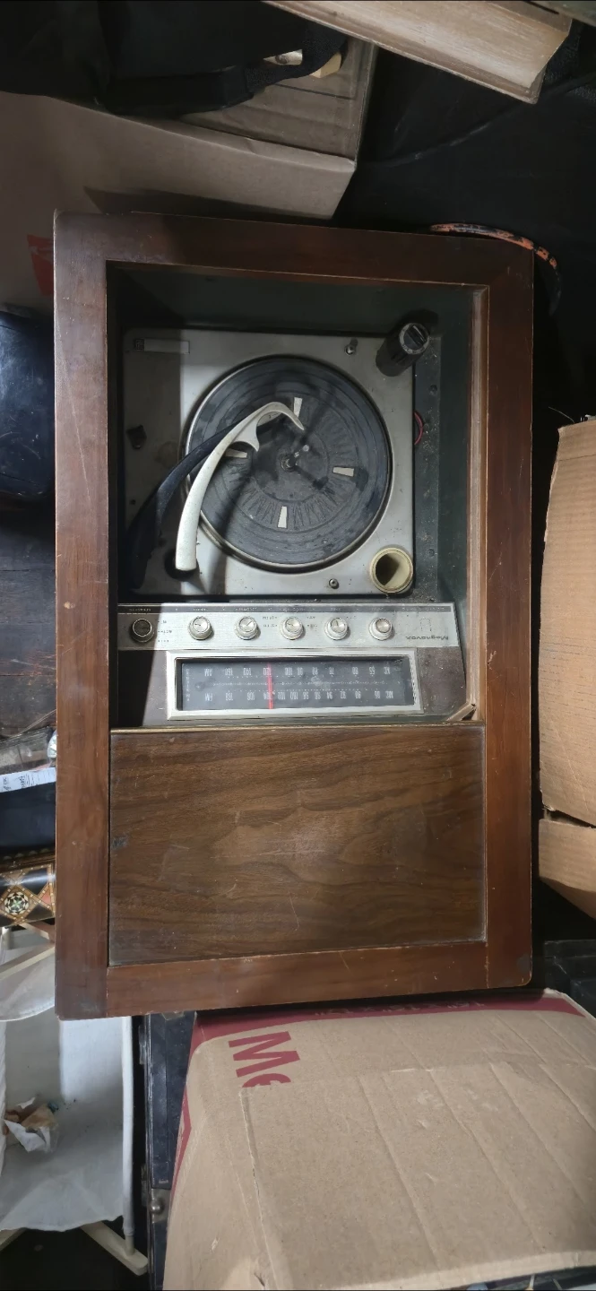 Vintage Record Player and Radio Combo