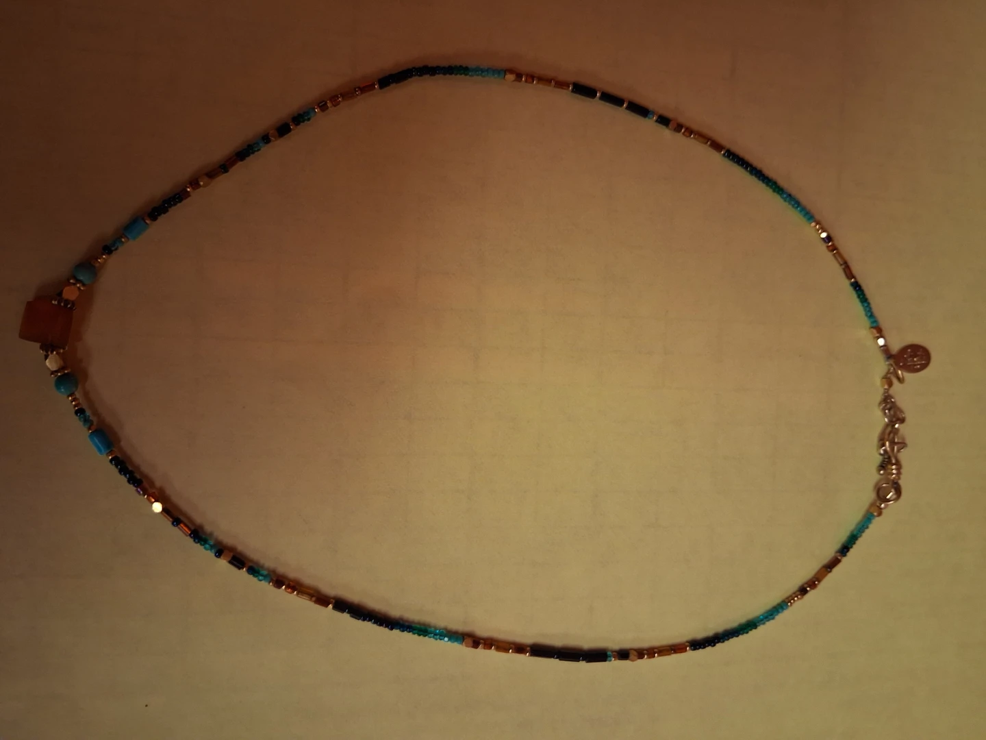 Chipita Beaded Necklace with Orange Stone - photo 2