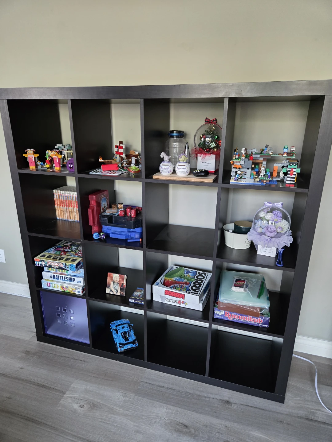 IKEA KALLAX Shelf Unit - Black-brown