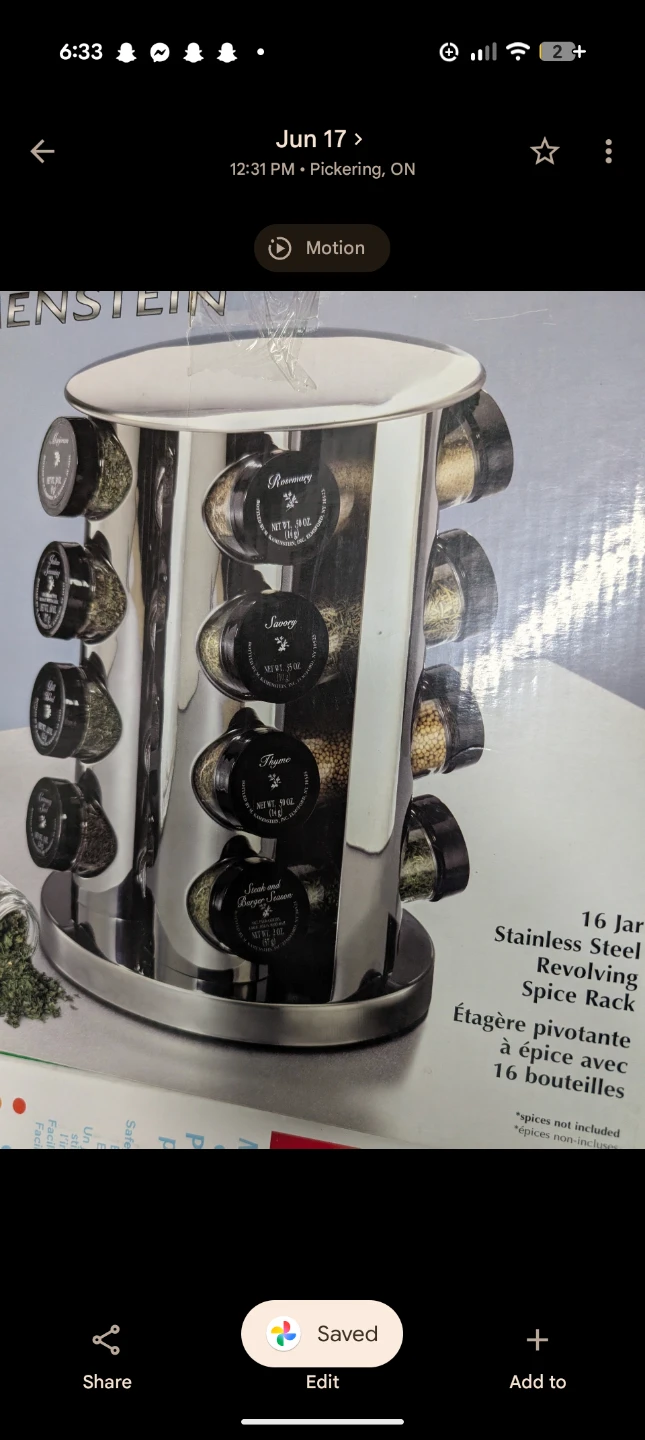 Kamenstein 16 Jar Stainless Steel Revolving Spice Rack - photo 2