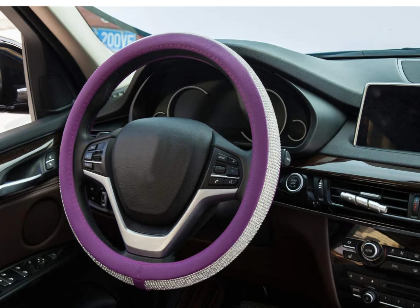 Purple Bling Steering Wheel Cover
