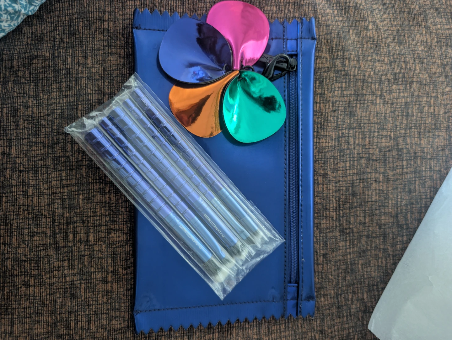 MAC Brush Set with Blue Pouch