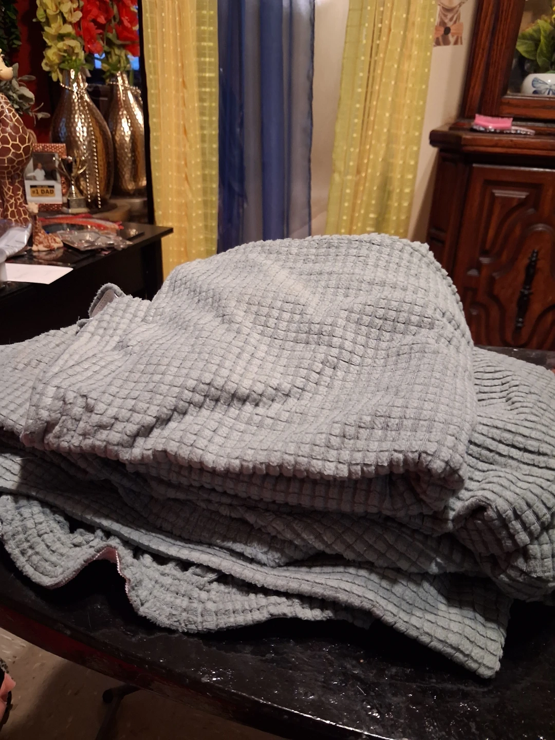 Olive colored kitchen seat covers complete make them look new - photo 4