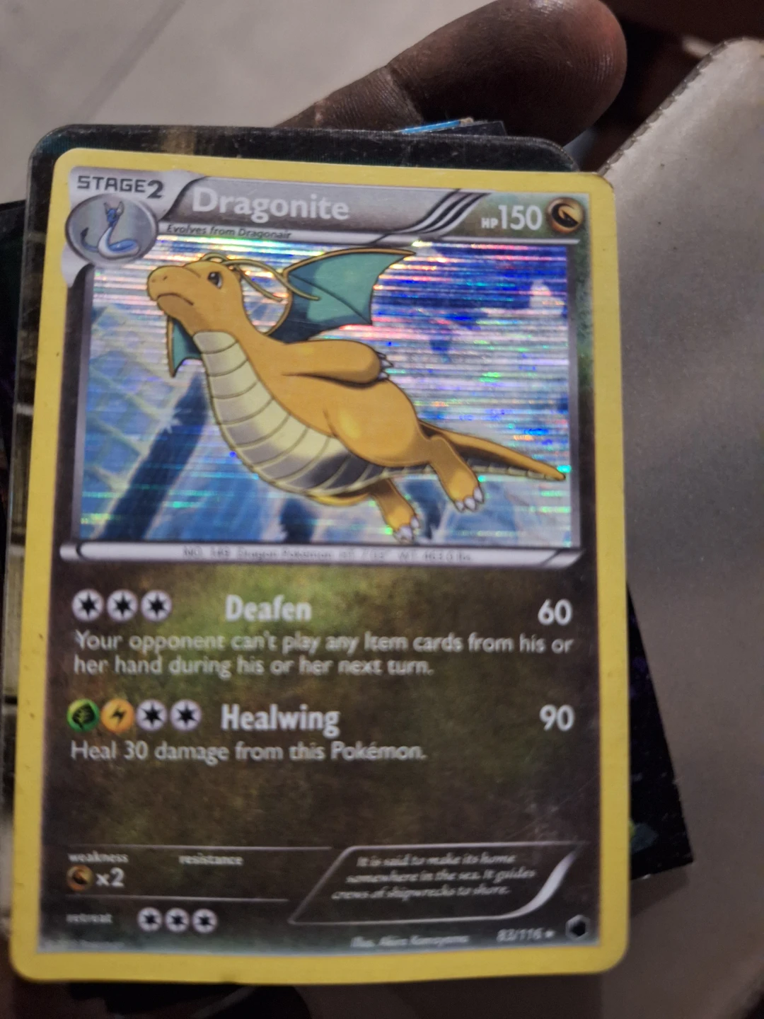 Pokemon Dragonite Stage 2 Card
