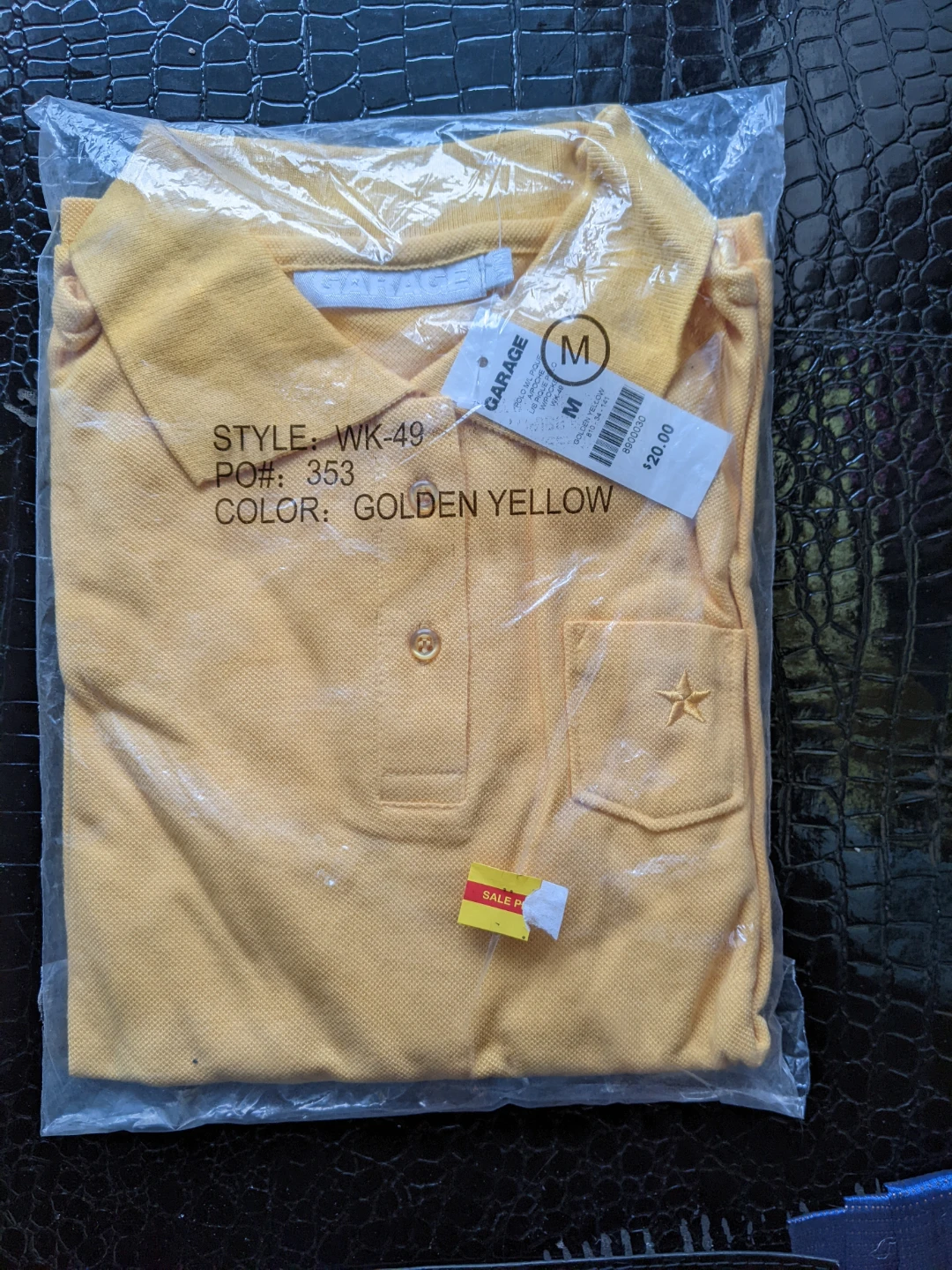 Garage Golden Yellow Long Sleeve Polo Shirt