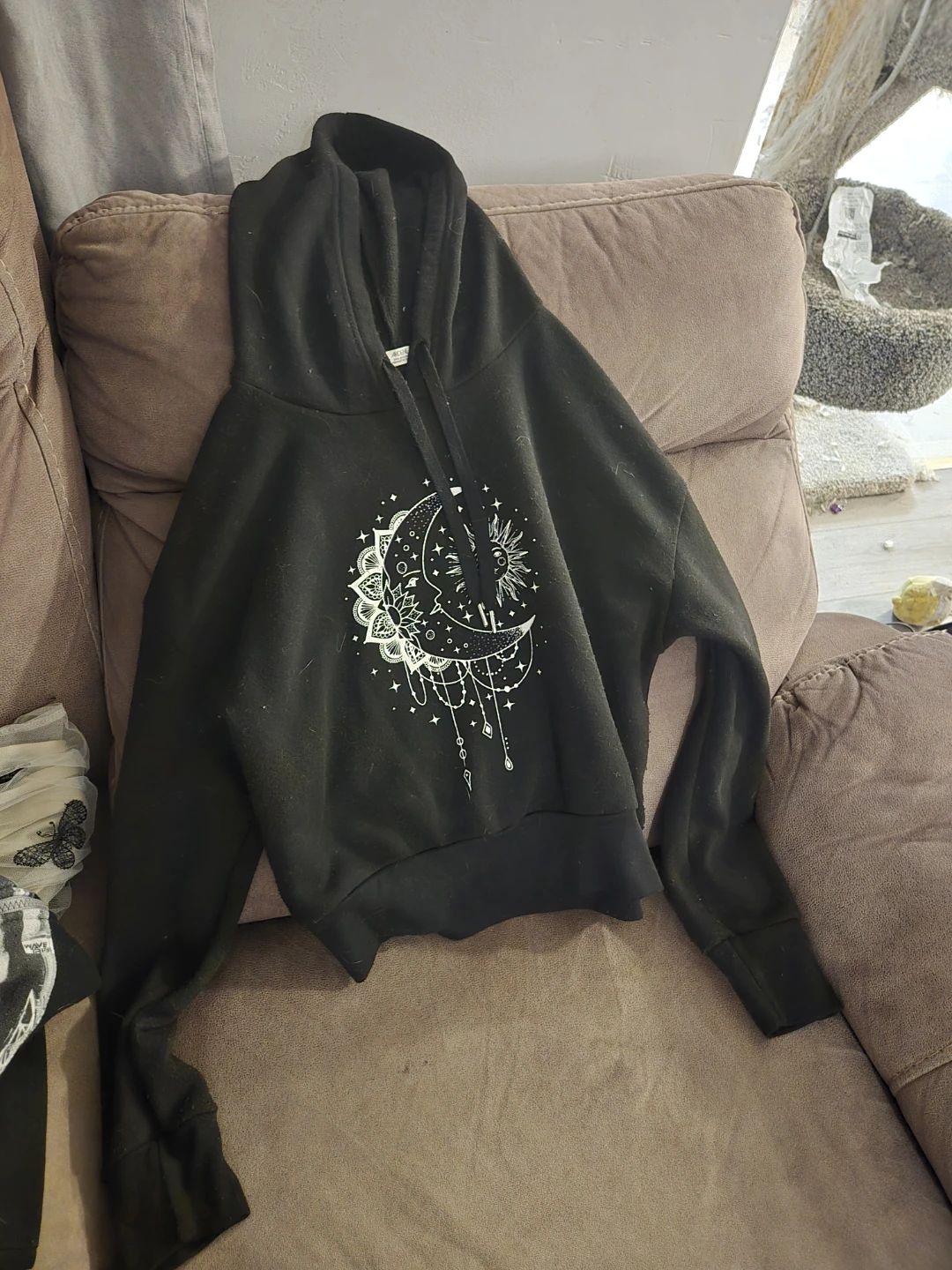 Black Moon & Sun Graphic Hoodie