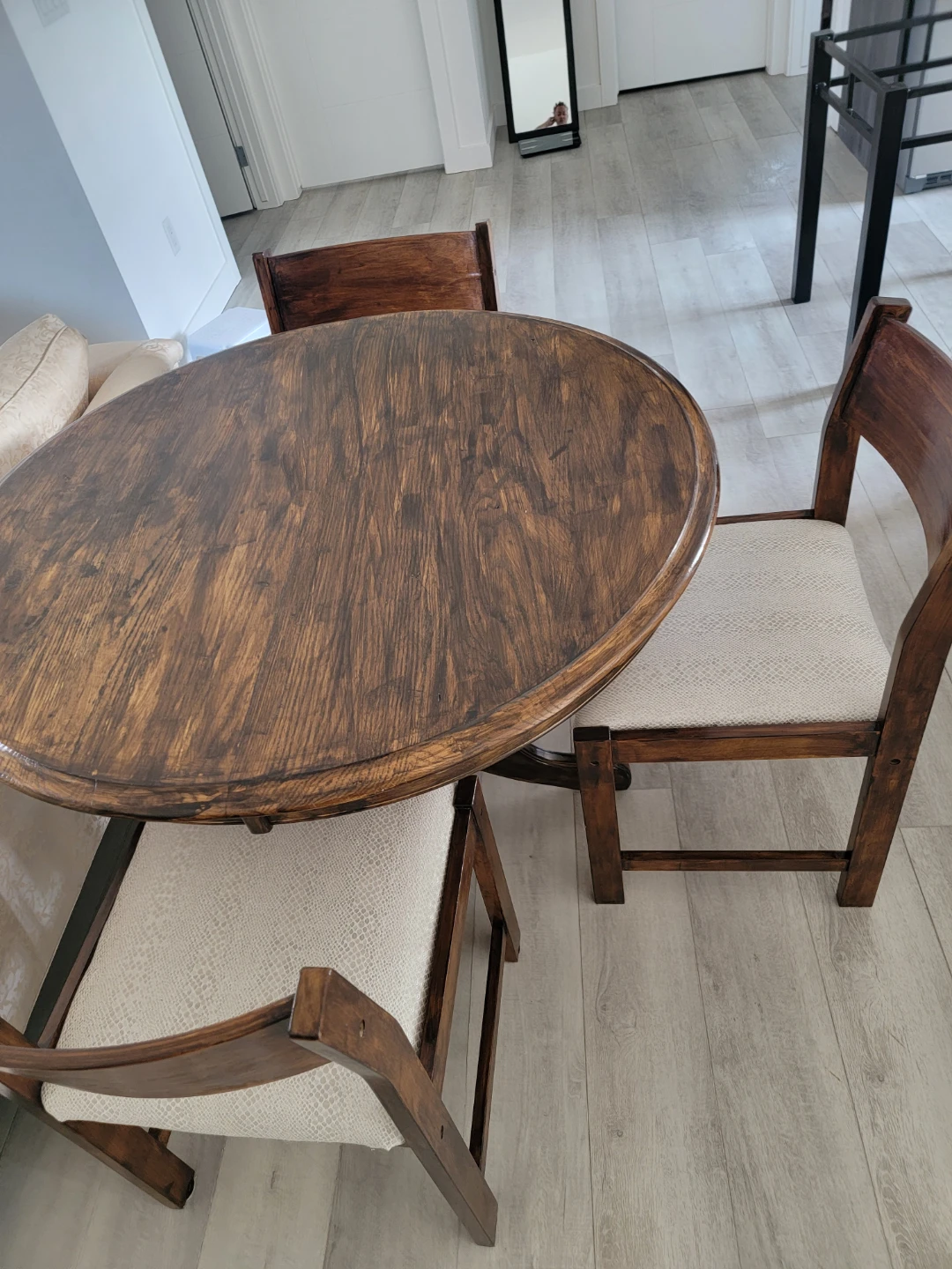 Wooden Dining Table Set with 3 Chairs - photo 2
