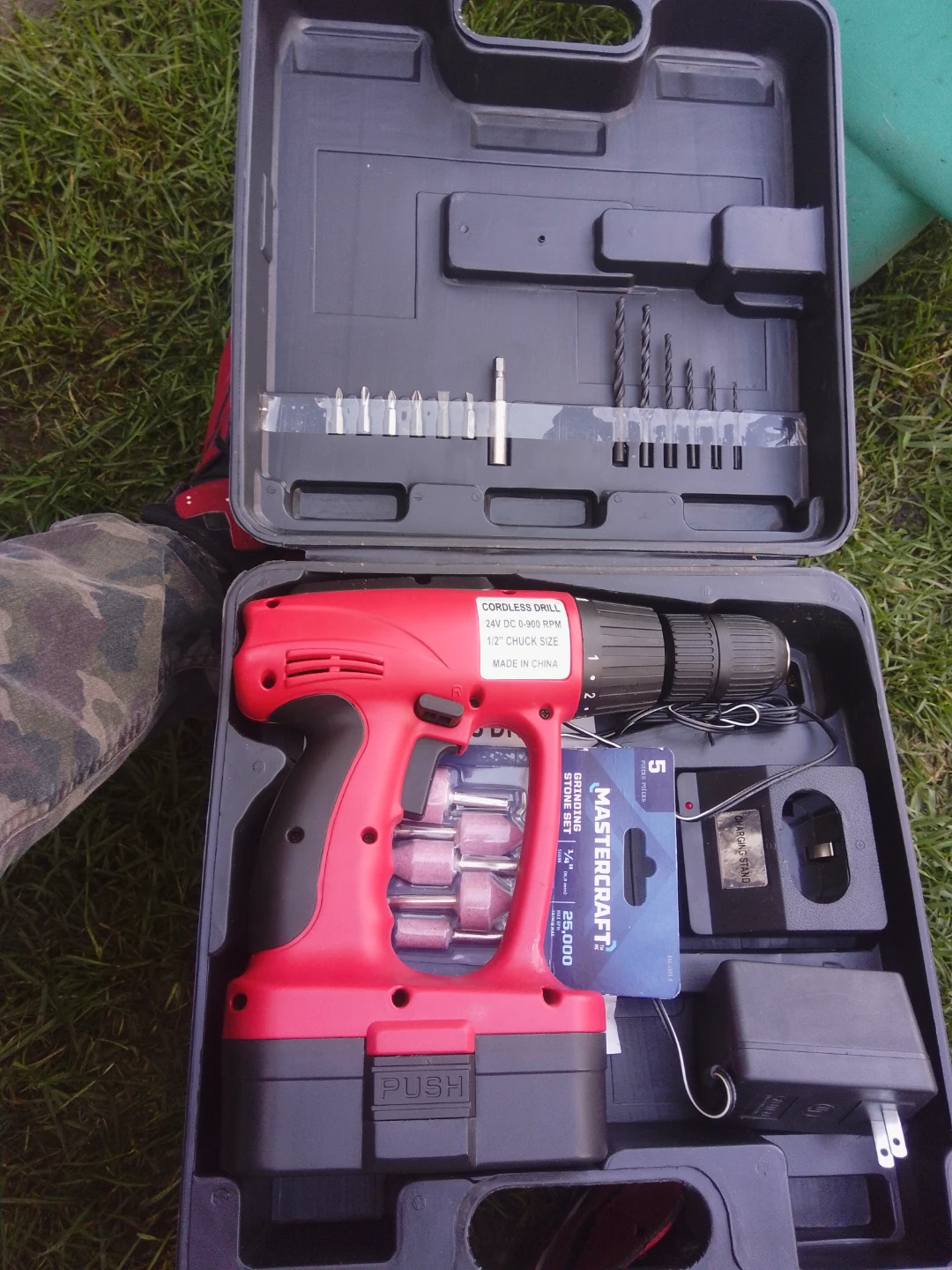 Mastercraft Cordless Drill with Grinding Stone Set - photo 2