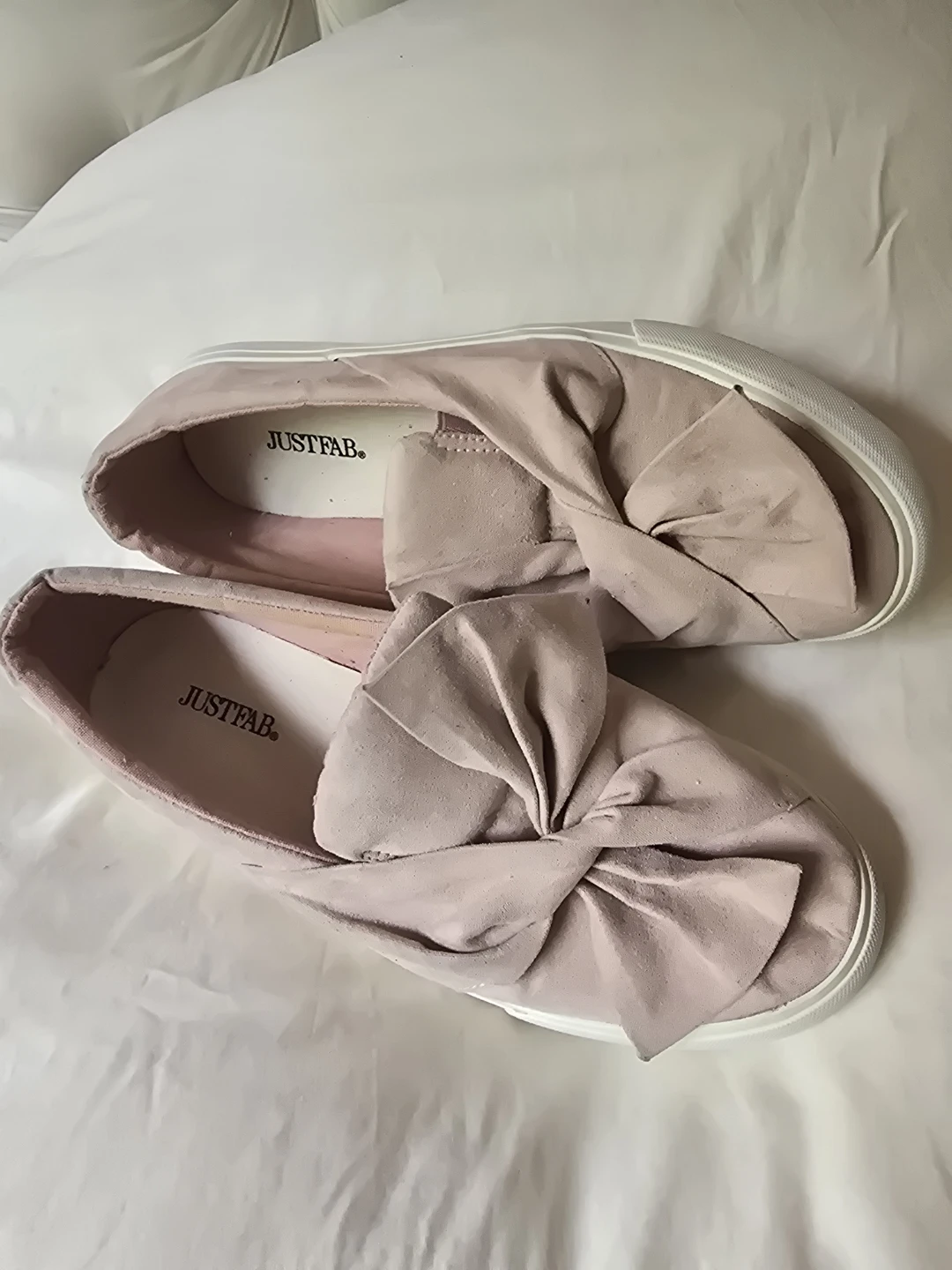 Pink Slip-On Sneakers with Bow