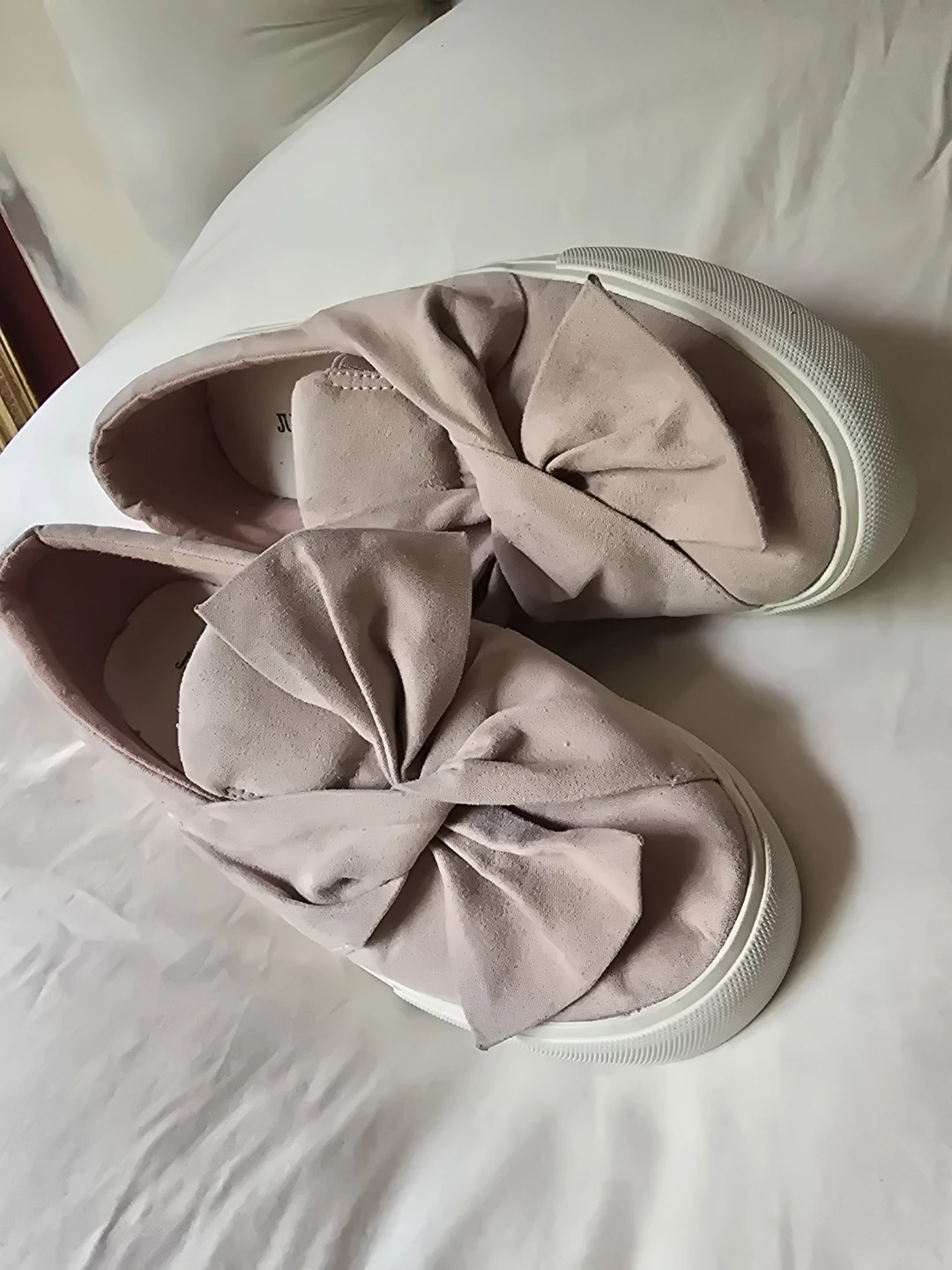 Pink Slip-On Sneakers with Bow - photo 2