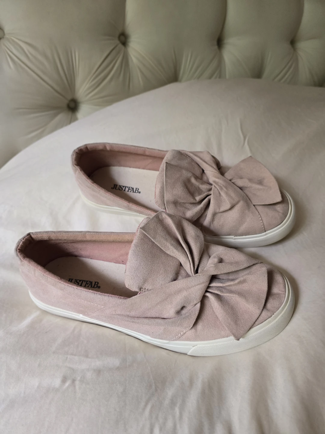 Pink Slip-On Sneakers with Bow - photo 4