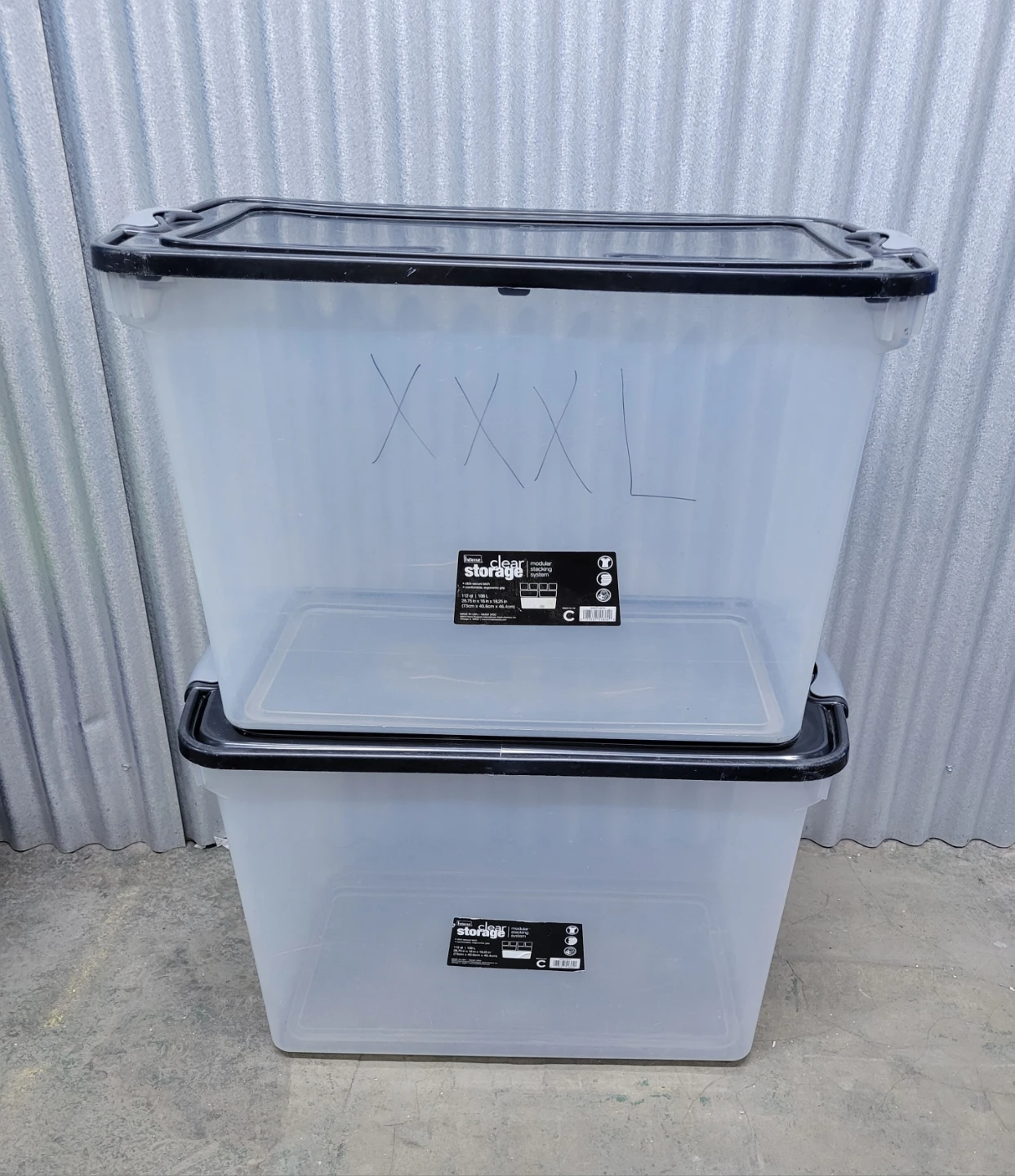 Homz Clear Modular Stacking Storage Bin