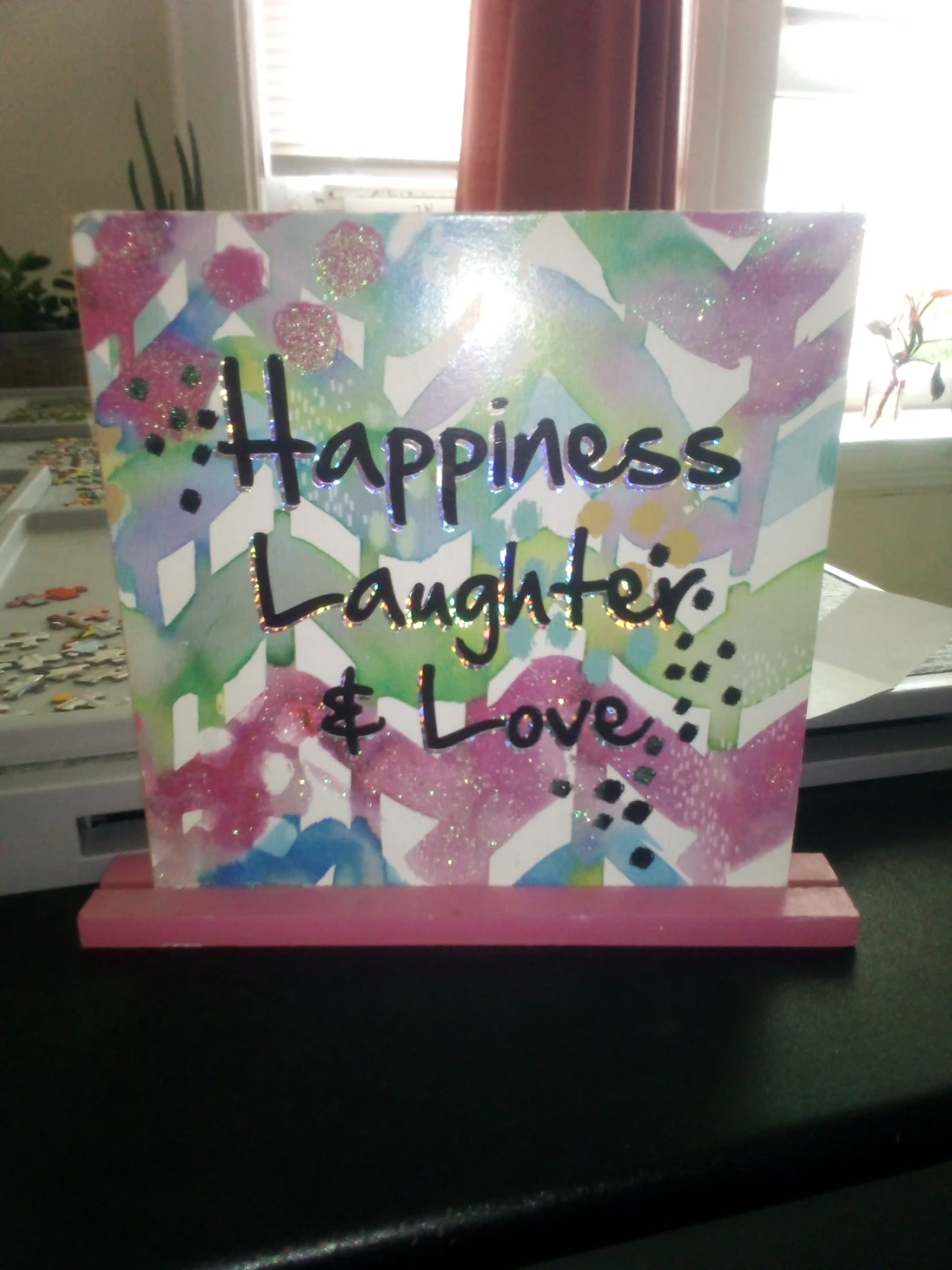 Happiness Laughter & Love decorative sign