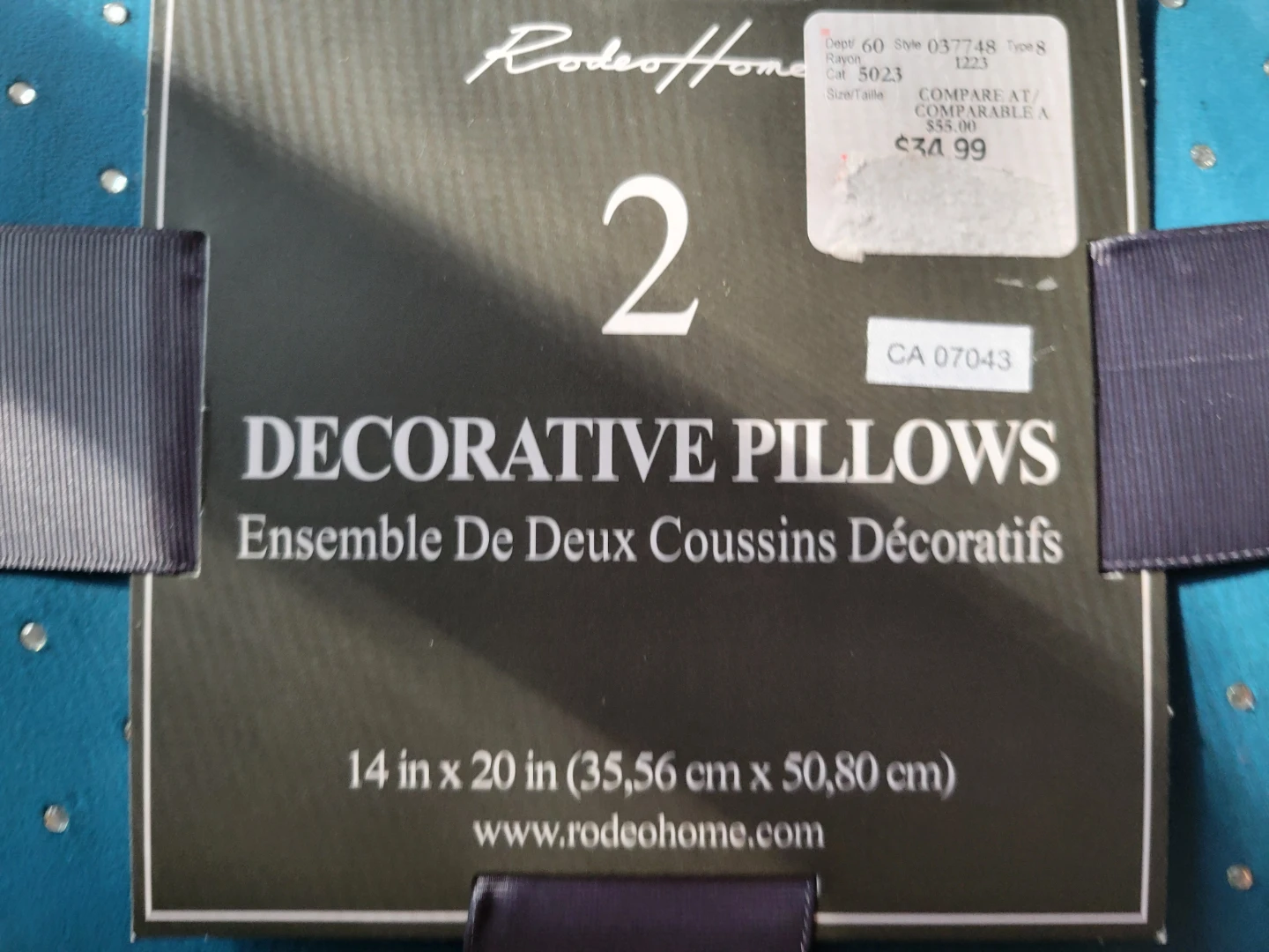 Rodeo Home Decorative Pillows (Set of 2) - 14" x 20" - photo 2