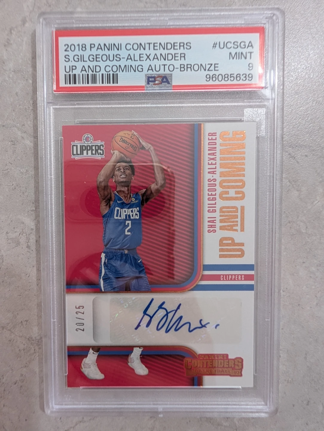 2018 Panini Contenders Shai Gilgeous-Alexander Auto-Bronze Card - photo 3