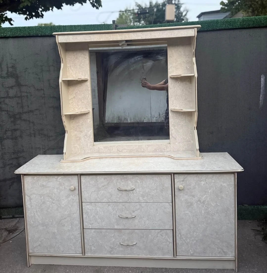 Vintage Vanity Dresser with Mirror