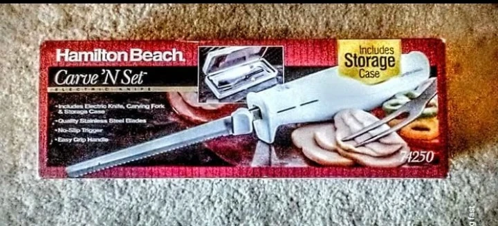Hamilton Beach Carve 'N Set Electric Knife with Storage Case