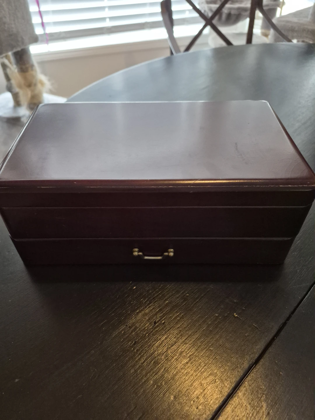 Wooden Jewellery Box with Mirror - photo 2