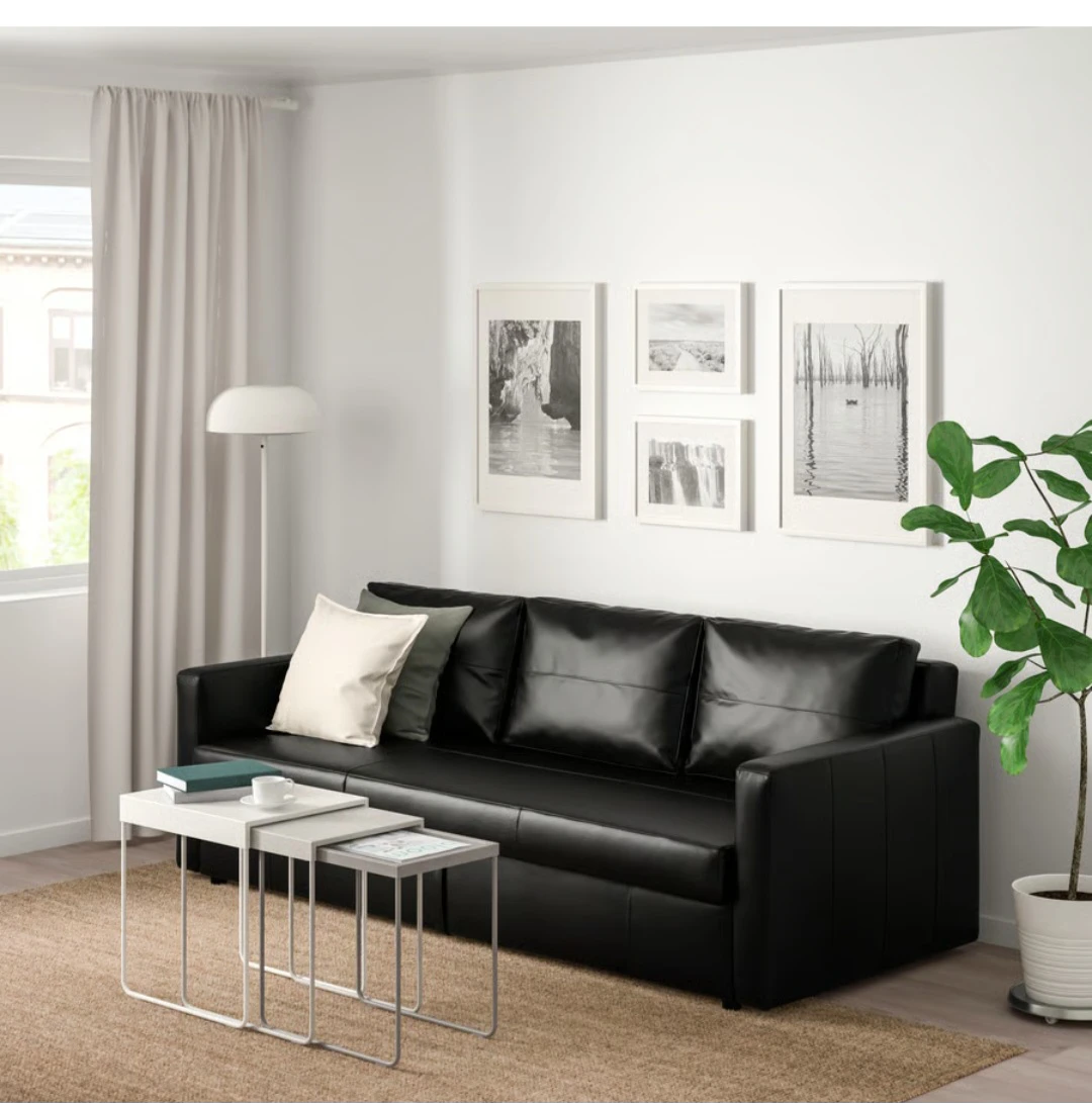 IKEA FRIHETEN Three-Seater Sofa Bed in Bomstad Black - photo 4