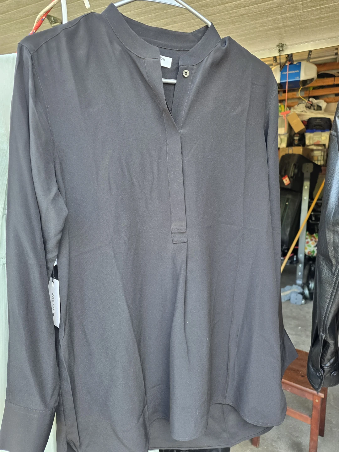 Babaton Black Long Sleeve Blouse