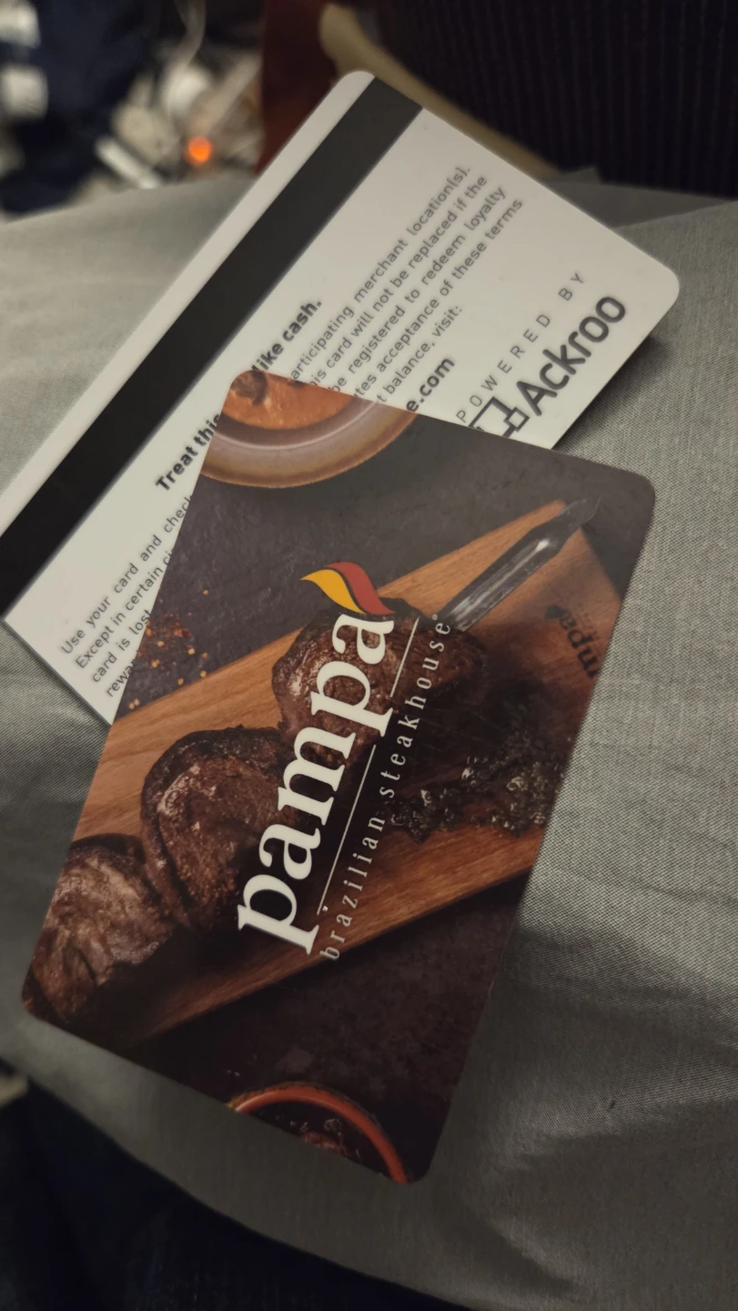 $50 × 2 Gift Cards Pampa Brazillian Steakhouse