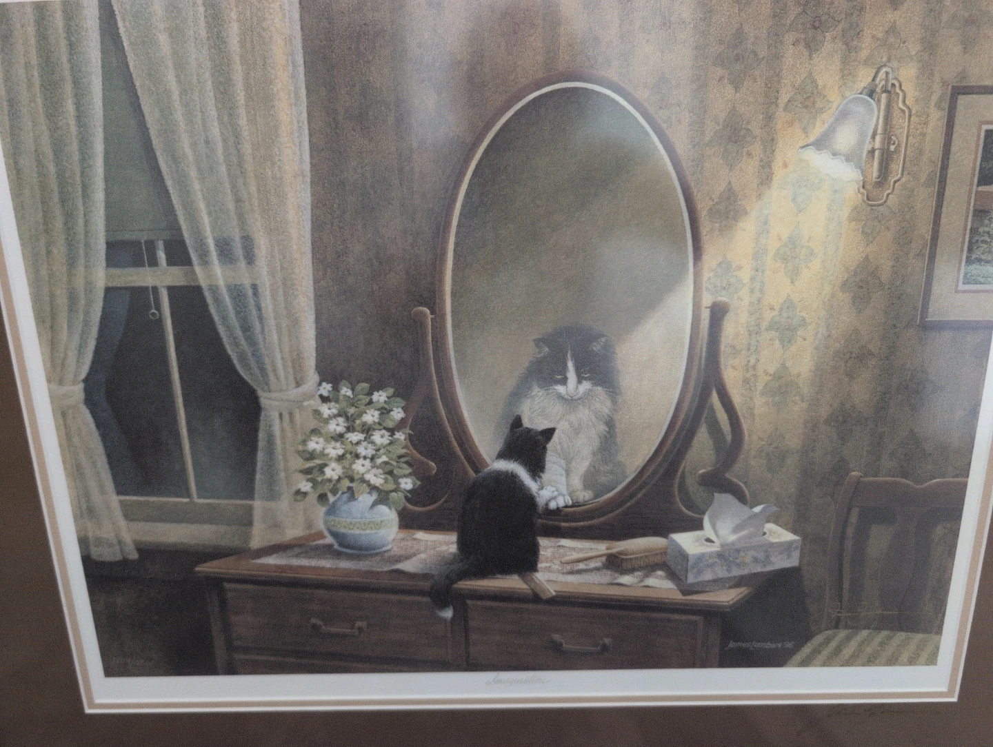 James Lumbers '96 Cat Reflection Art Print