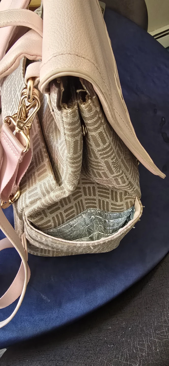 Anne Klein Pink & Beige Monogram Backpack - photo 4