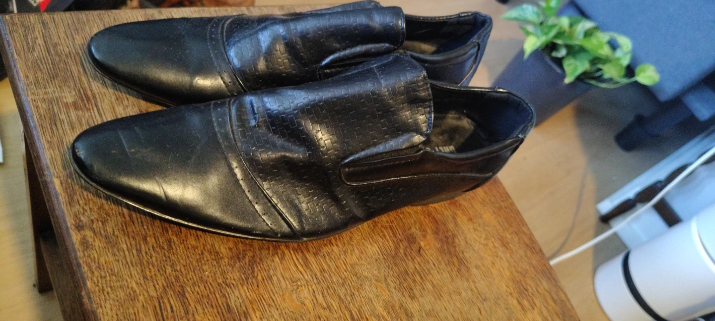 Grey Stone Black Slip-On Dress Shoes - photo 2