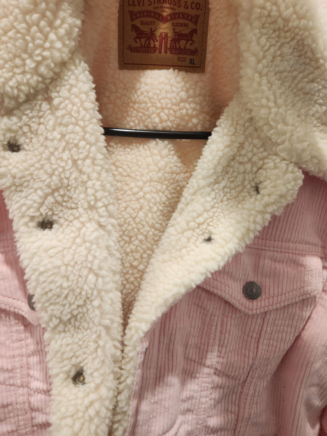 Levi Strauss & Co. Pink Corduroy Sherpa Lined Trucker Jacket - photo 3