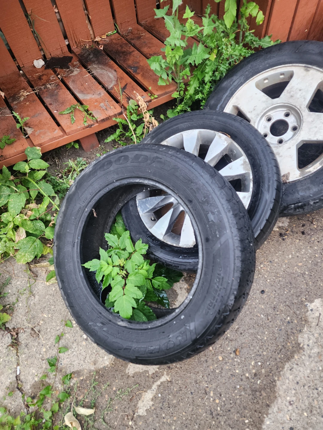 Set of 4 Used Tires and Rims all for 120