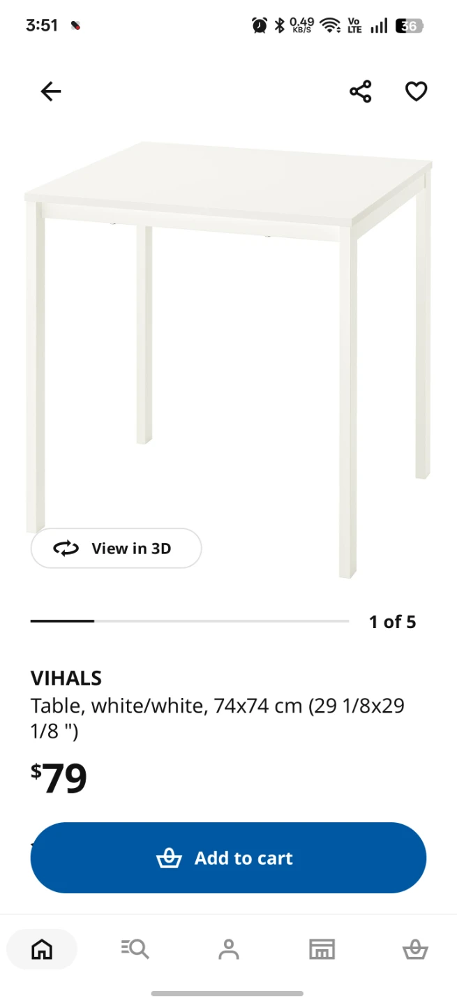IKEA VIHALS Table and GUNDE Chairs Set - photo 2