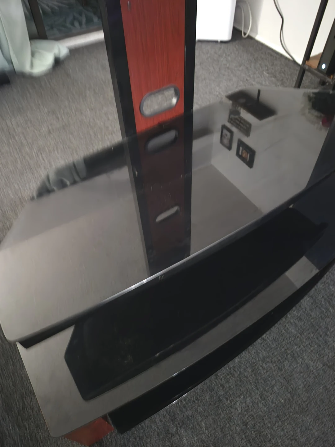 Glass Entertainment Unit Stand with TV Mount - photo 3