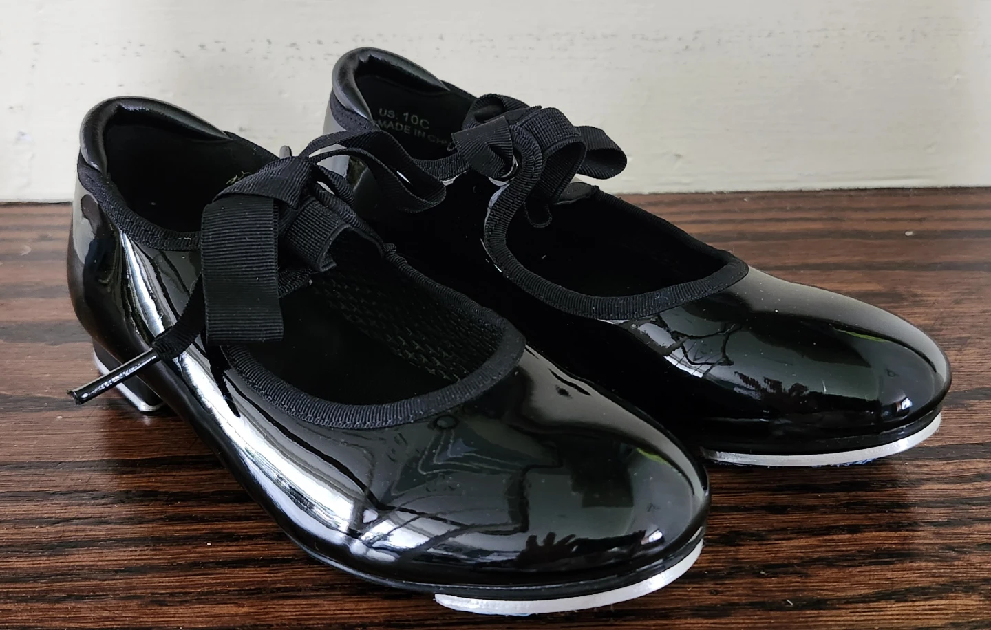 Black Patent Tap Shoes - New