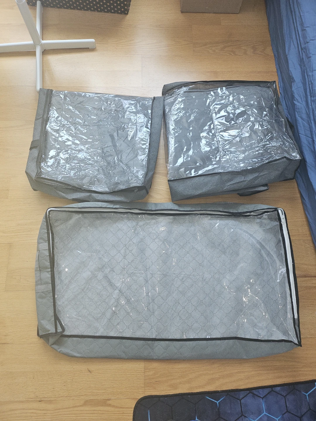 Set of 3 Storage Bags with Clear Windows