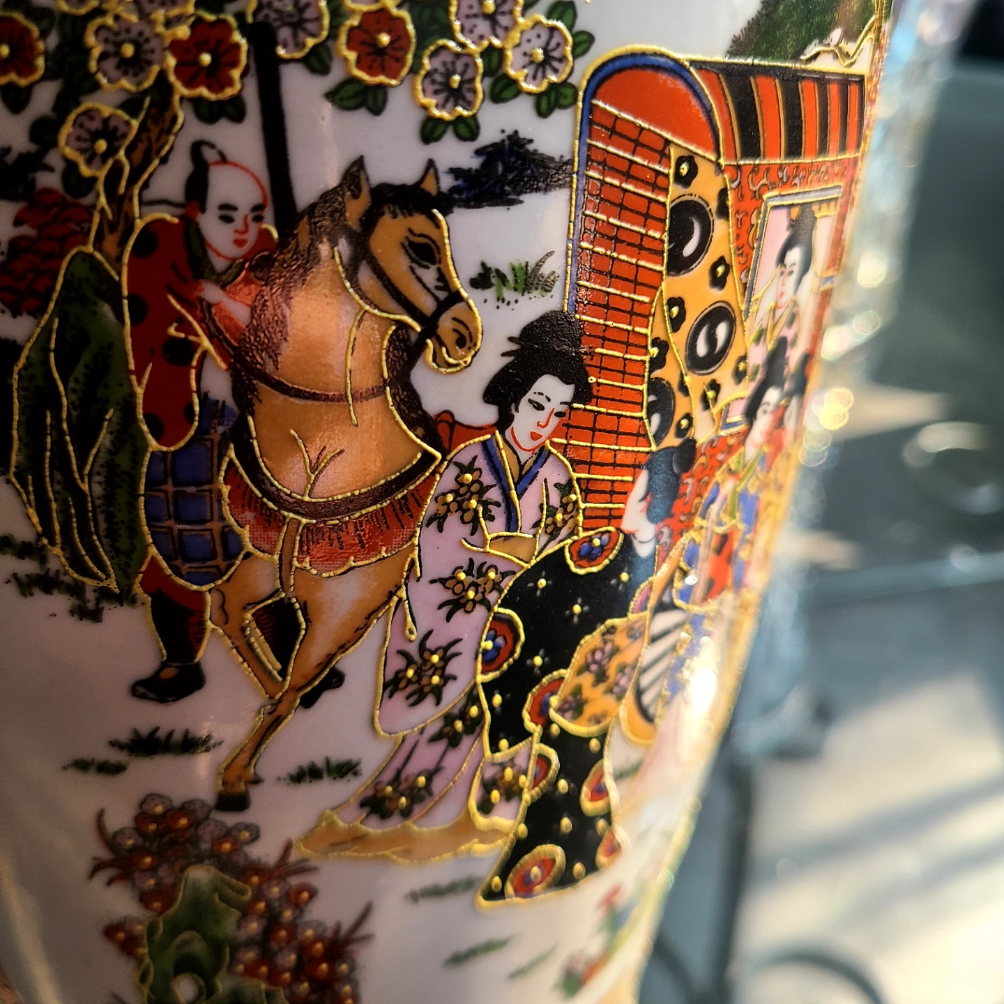 Vintage Decorative Vase - Oriental Scene - photo 2