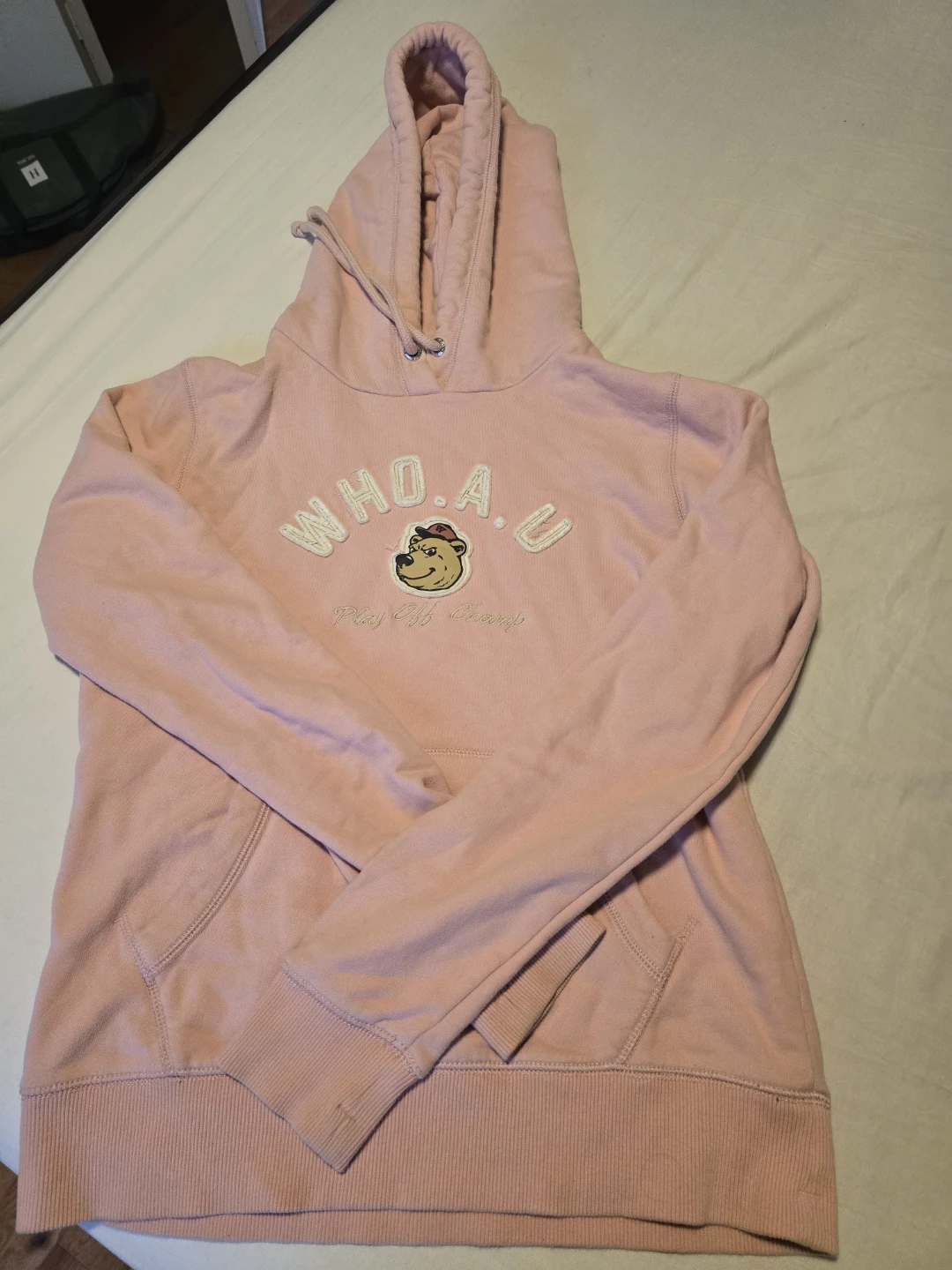 WHO.A.U Play Off Champ Pink Bear Hoodie - photo 3
