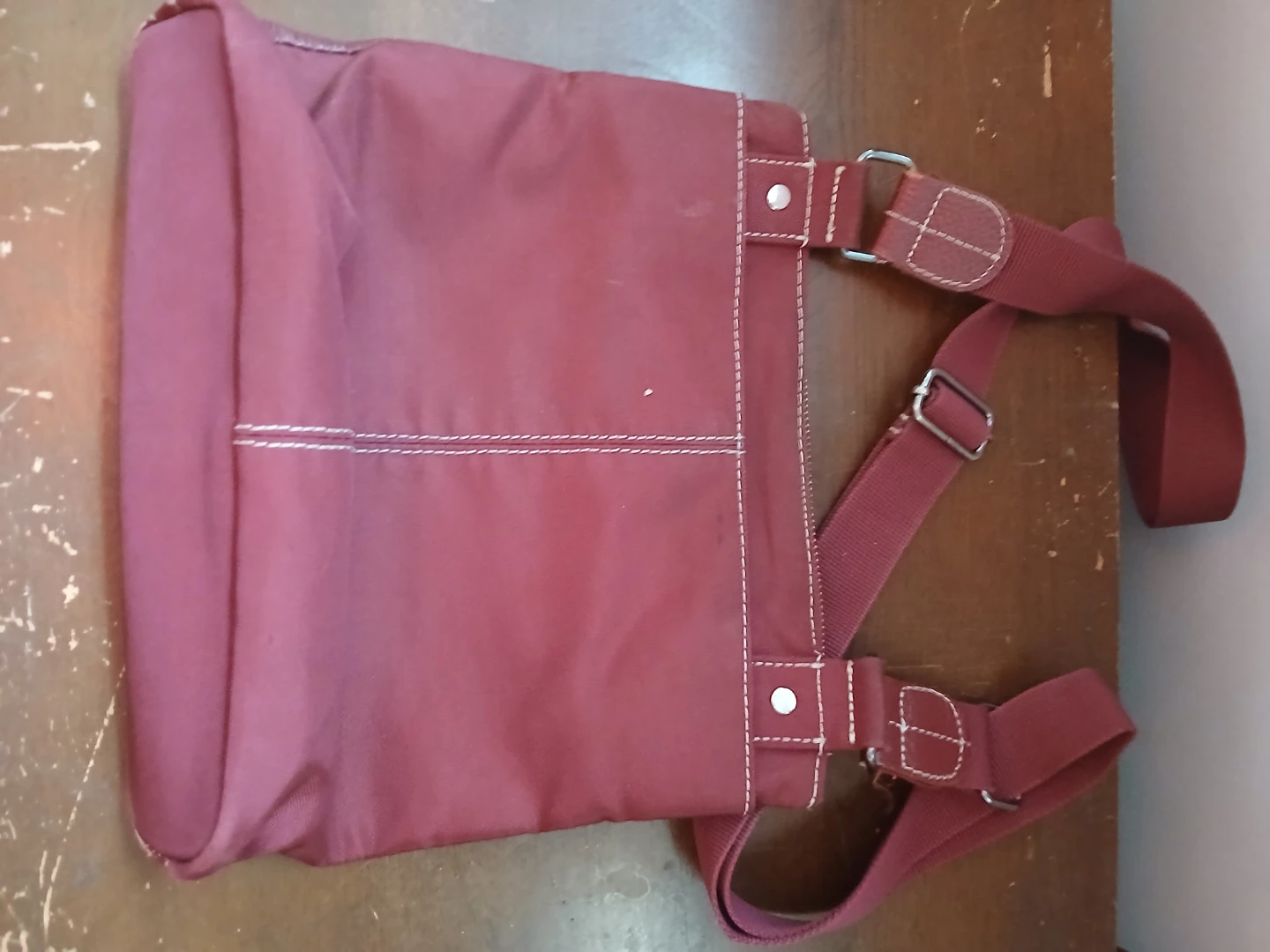 Roots Burgundy Leather Crossbody Bag - photo 2