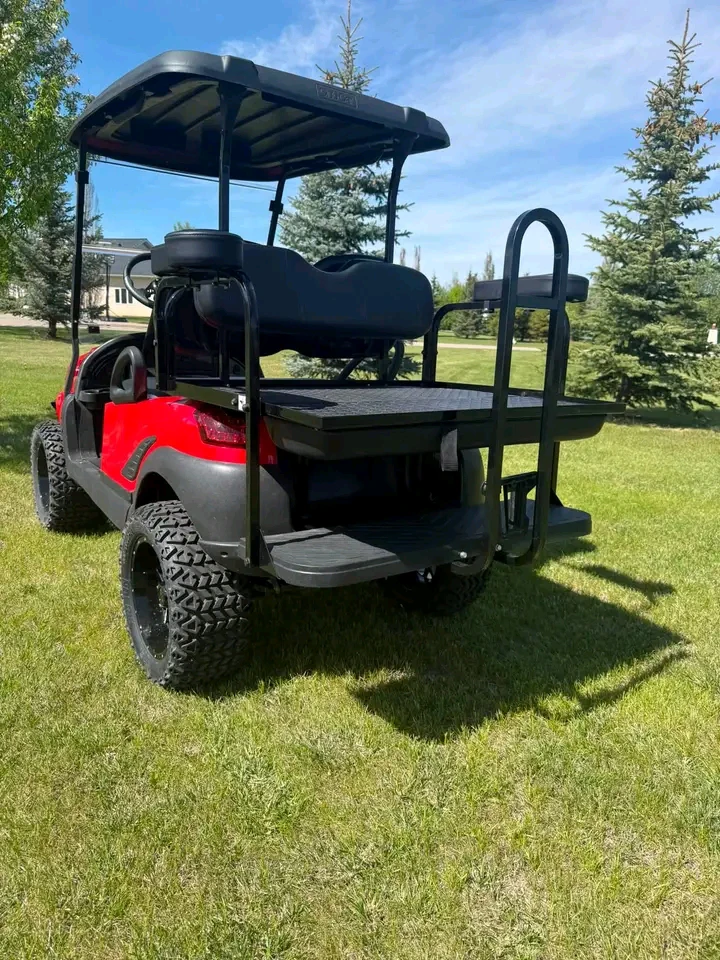 Red Golf Cart with Custom Wheels - photo 2
