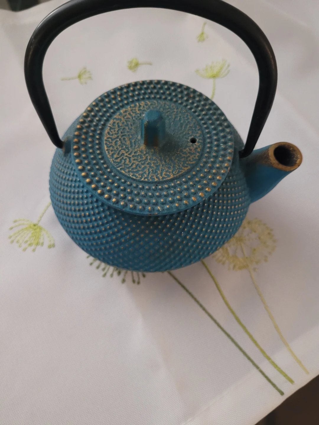 Teapot Cast Iron Teal Small - photo 2