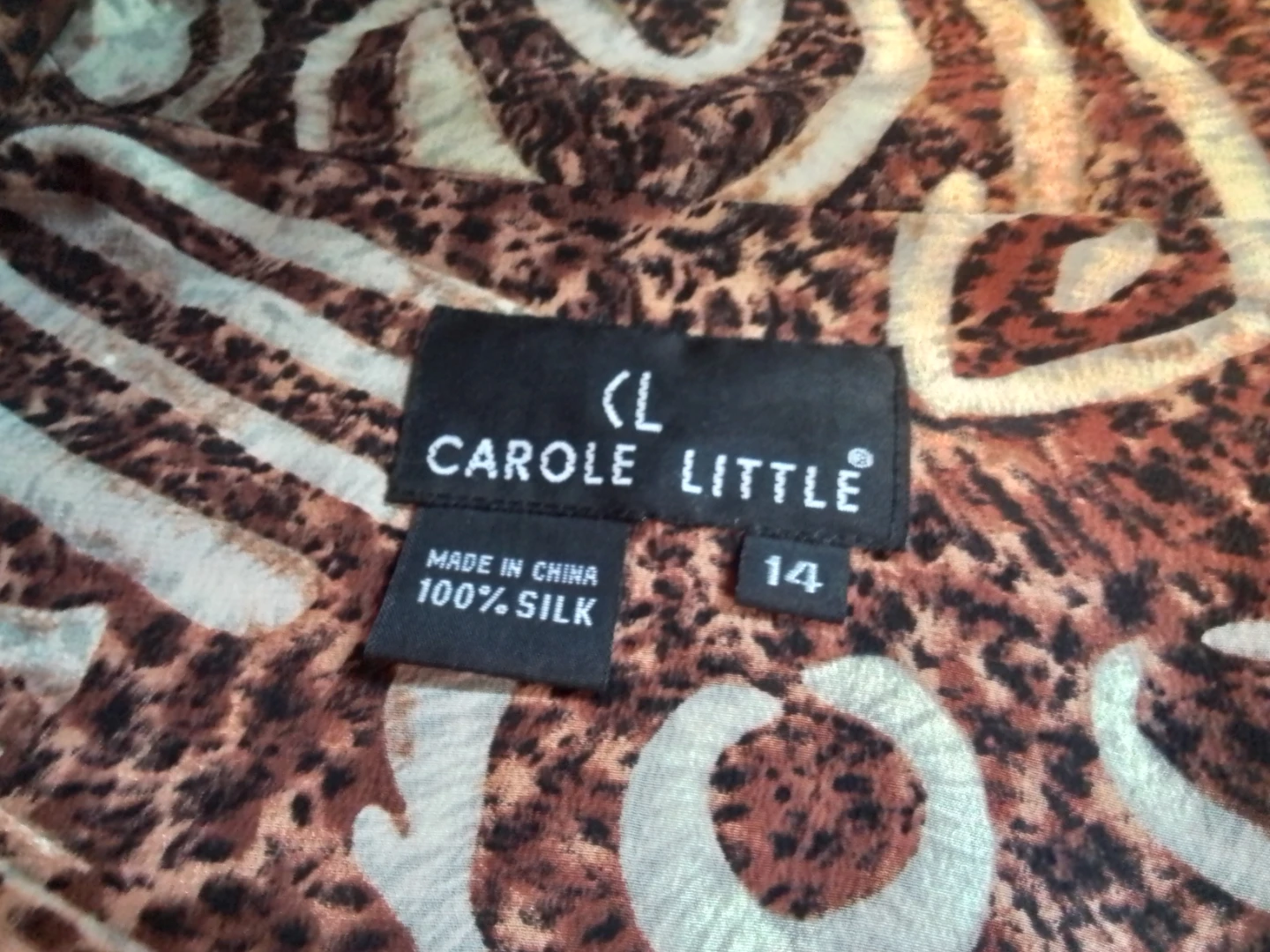 Vintage Carole Little 100% Silk Abstract Blazer - photo 2