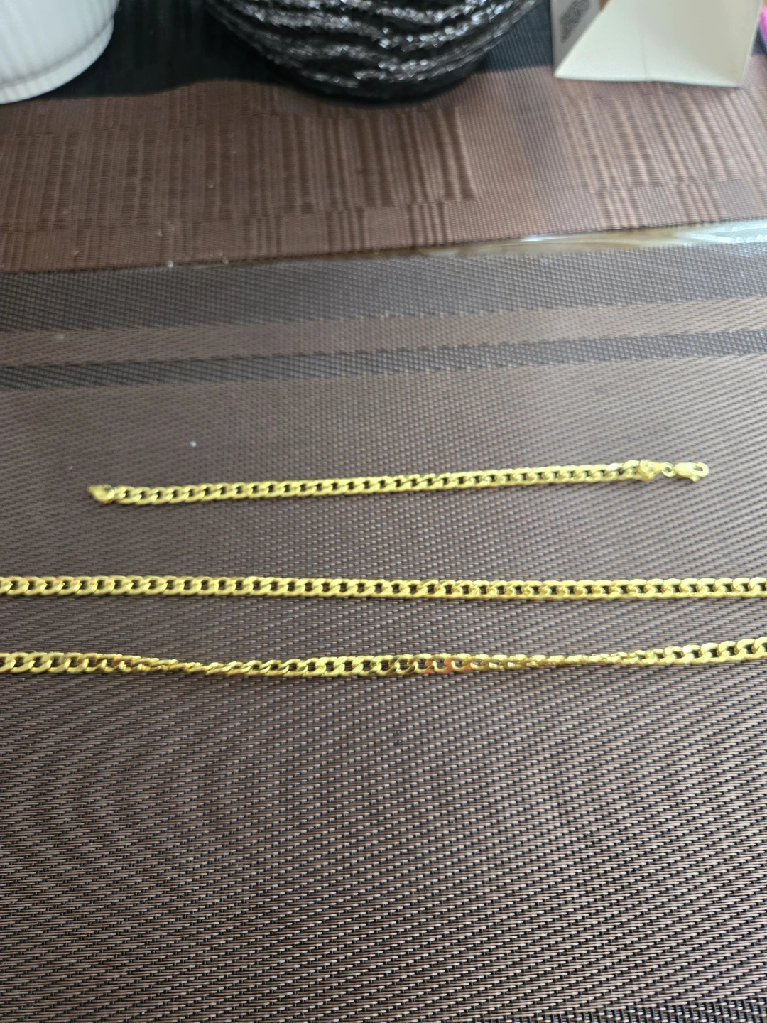 Gold Chain Necklace and Bracelet Set - photo 2